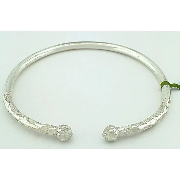 Solid Bangle .925 Sterling Silver - Picture 1 of 4